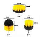 Kit 3 Escovas Pentech F 302 Limpeza Box Sofas Tapetes Estofados Banheiro Cor Amarelo