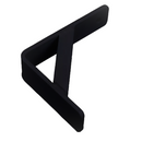 SUPORTE BATENTE LATERAL DE PORTAO 100MM - PRETO