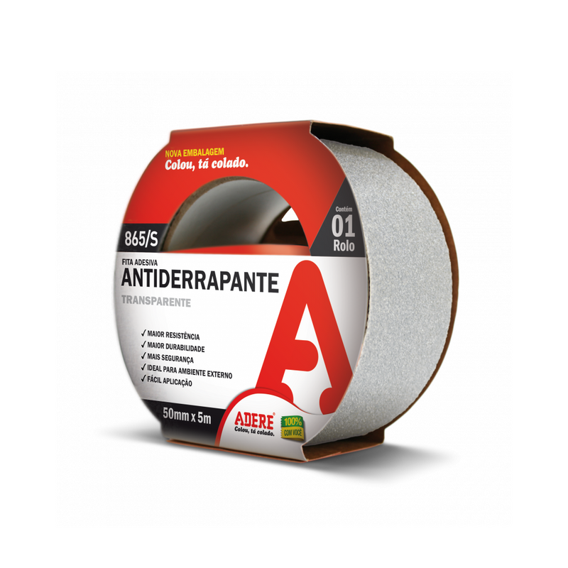 ADERE FITA ANTIDERRAPANTE TRANSPARENTE 865S 50mmX5m 30068102190