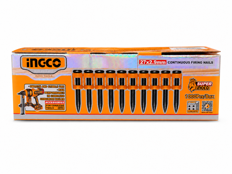 PINOS PARA CONCRETO  EM PENTE INGCO 27MM X 2.9MM CX1.000UN