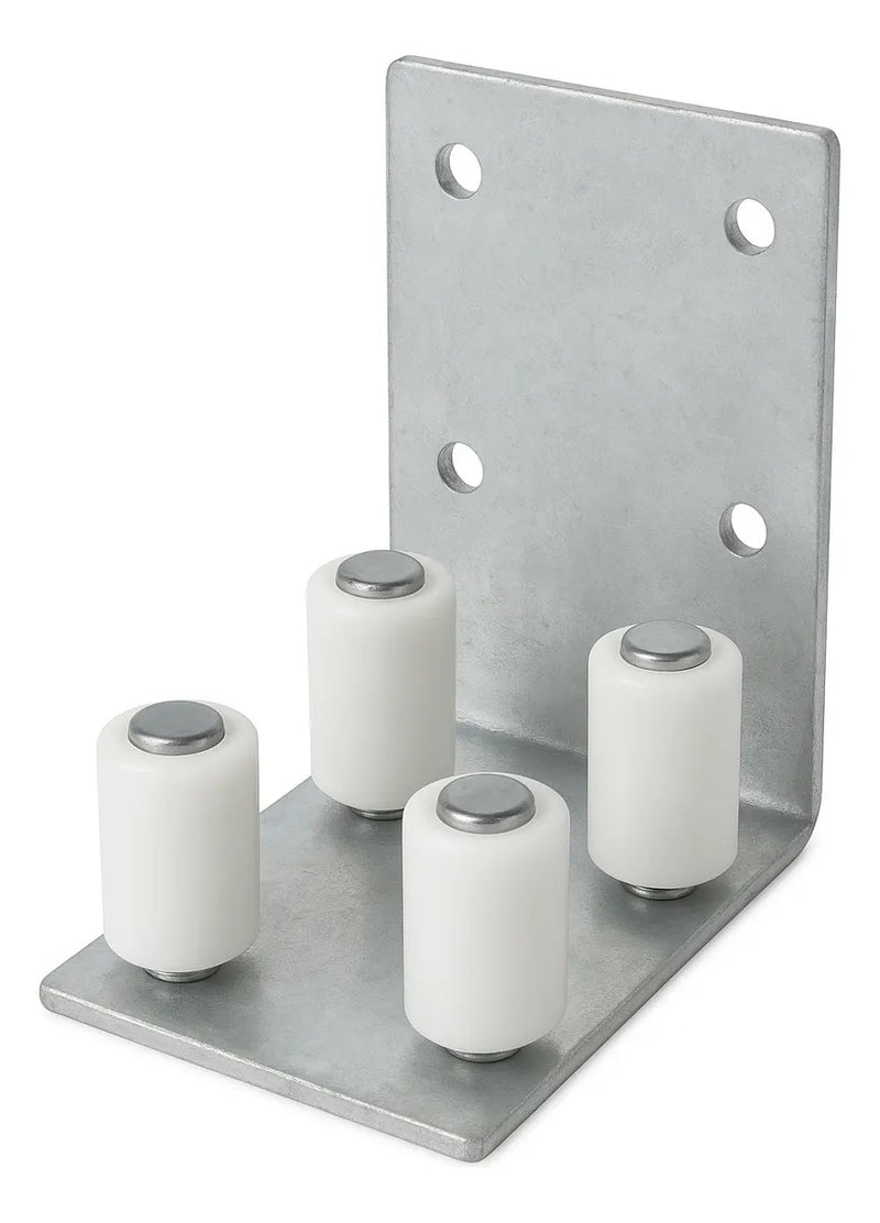 GUIA P/ PORTÃO DE CORRER AÇO GALVANIZADO C/4 ROLETES - COMPLETO ESPECIAL