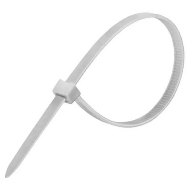 ABRACADEIRA NYLON 4,8X200 NATURAL BRANCA KANIT