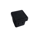 P603 - PONTEIRA QUADRADA INTERNA 20X20 PRETA PLASTICA (RETA)