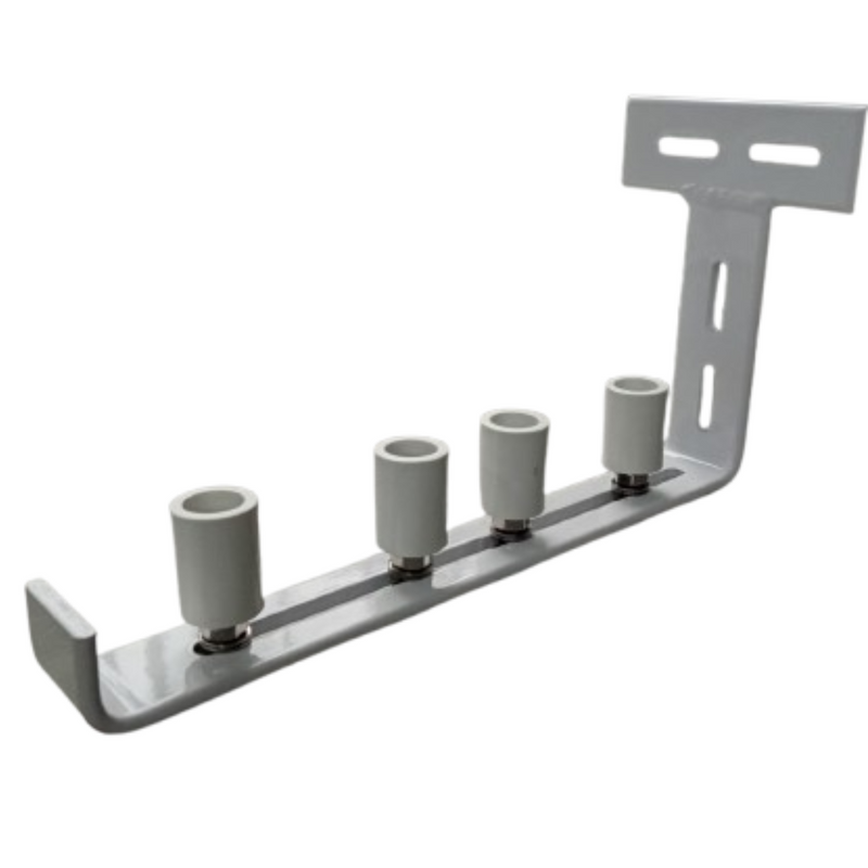 Guia Duplo 1.0 Comprido Branco Aluminio 2 Roletes 2 Portões