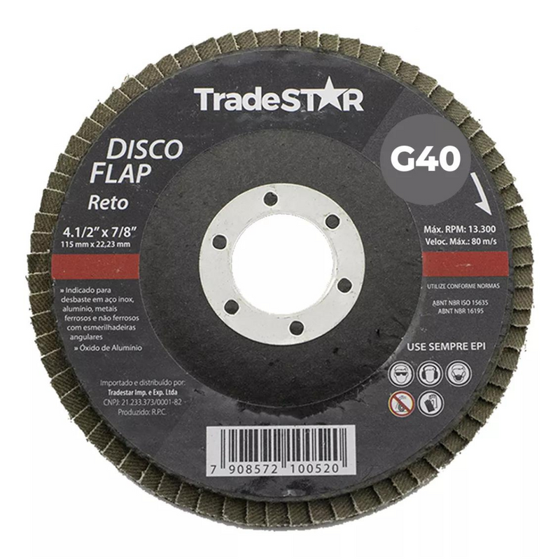 DISCO FLAP RETO 115MM G40 TRADESTAR