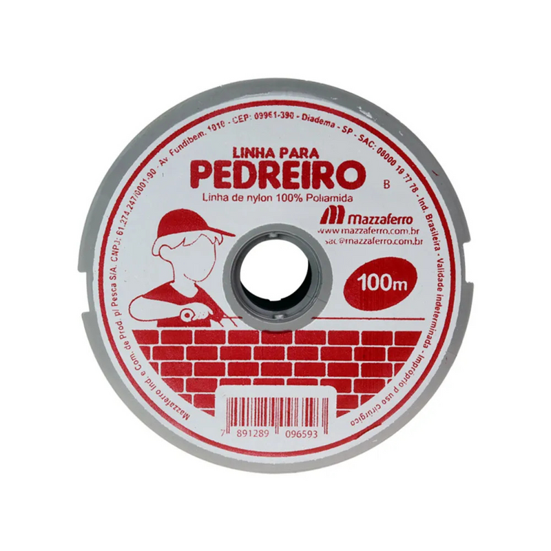 LINHA NYLON BRANCA 0,80mm PEDREIRO - MAZZAFERRO