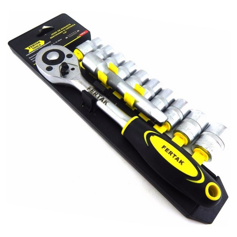 JOGO SOQUETE SEXT 3/8 (10-22MM) 12 PCS FERTAK