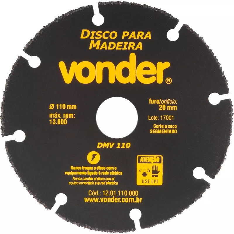 DISCO P/MADEIRA 110MM DMV110 VONDER