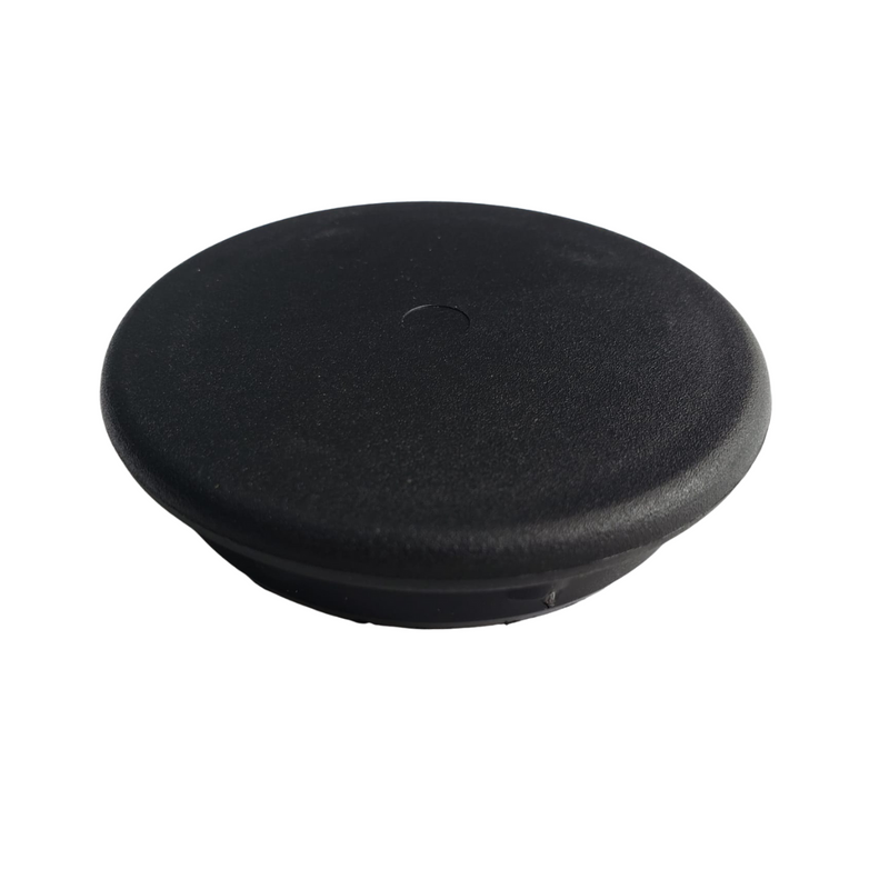 P528 - PONTEIRA REDONDA 2.1/2" INTERNA PLASTICA PRETA (C/ ABA) RETA