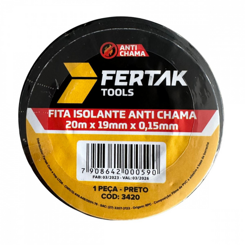 FITA ISOLANTE 19 MM X 20 M. 0.15MM FERTAK