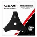 LAMINA ROCADEIRA 3 PONTAS ACO TEMPERADO FURO 300mm 20mm MUNDI