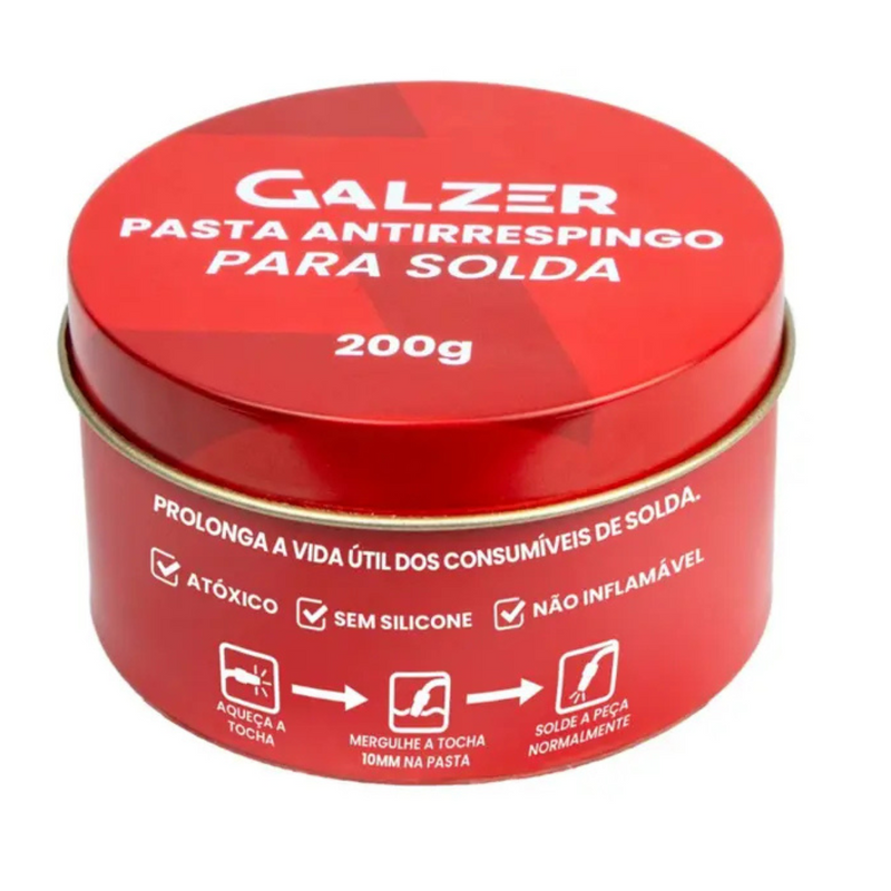 PASTA ANTIRRESPINGO PARA SOLDA 200G GALZER