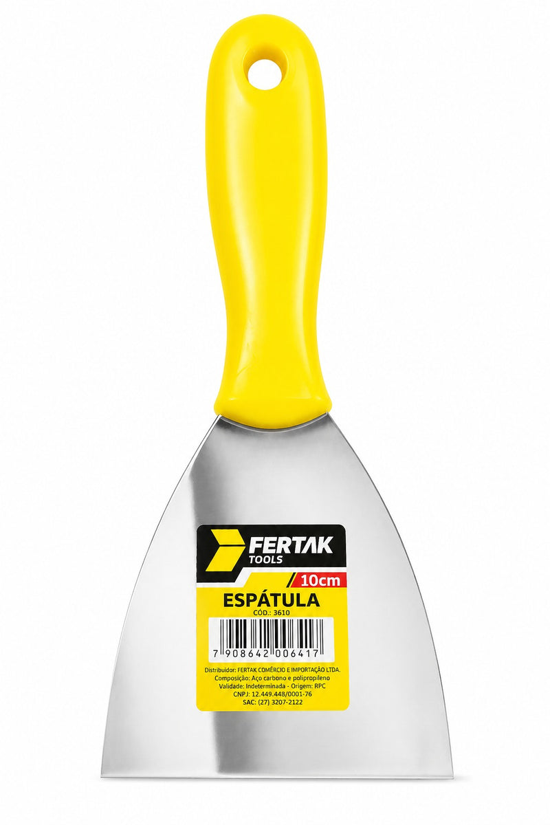 ESPATULA 10 CM - CABO PLAST. ESPELHADO FERTAK