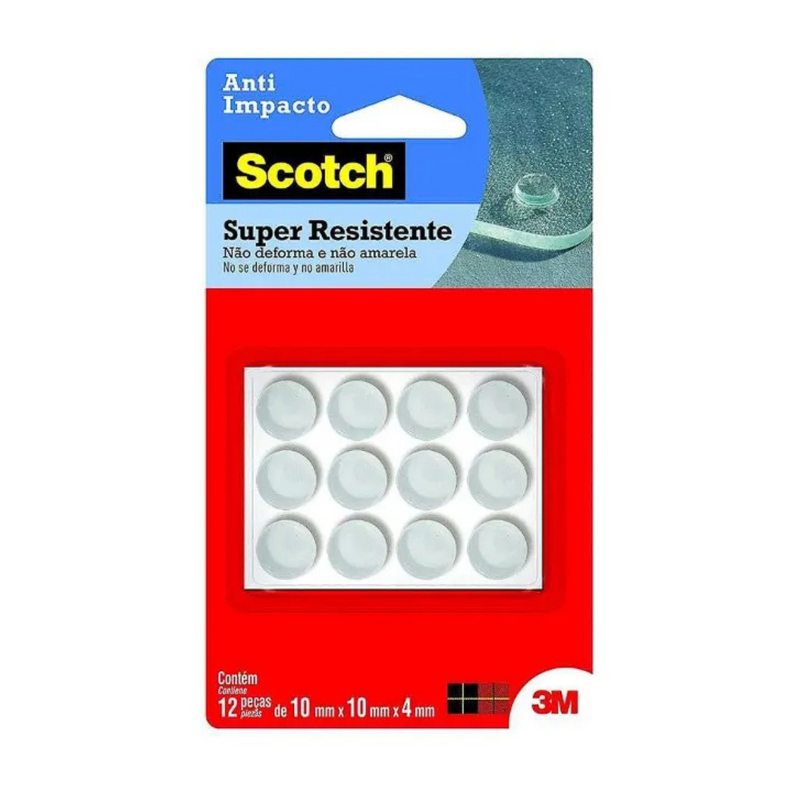 ANTI-IMPACTO SILICONE REDONDO MEDIO 10mm NB-002 c/12un-PRODUTO NAO PERIGOSO