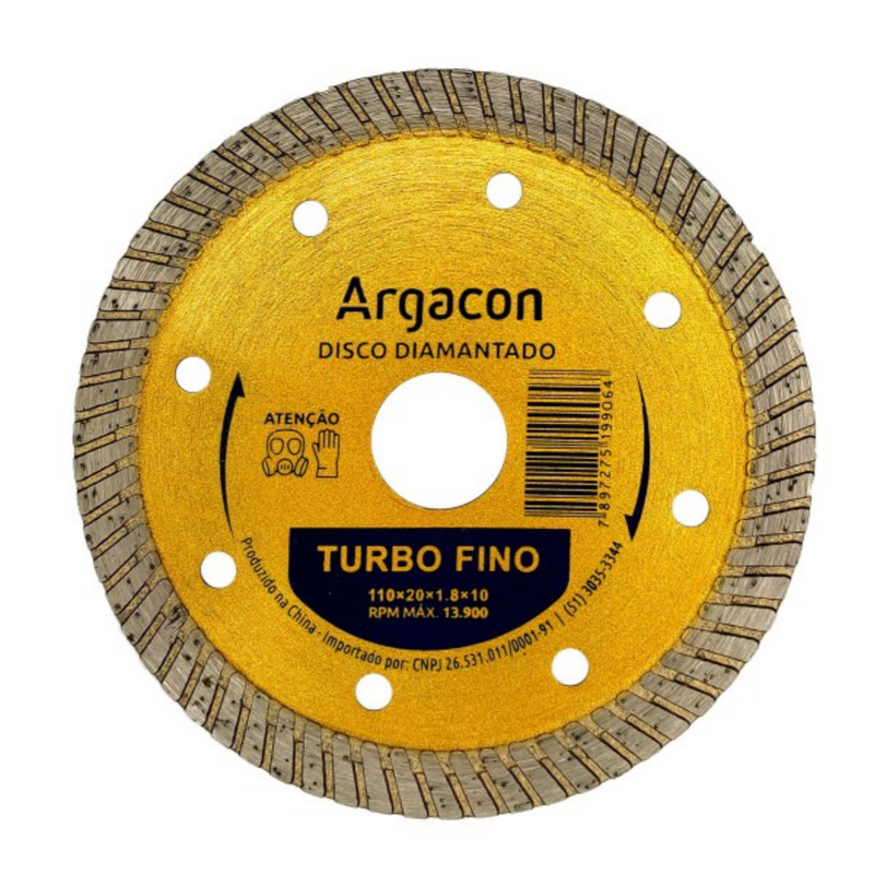 DISCO OURO TURBO FINO 110MM ARGACON