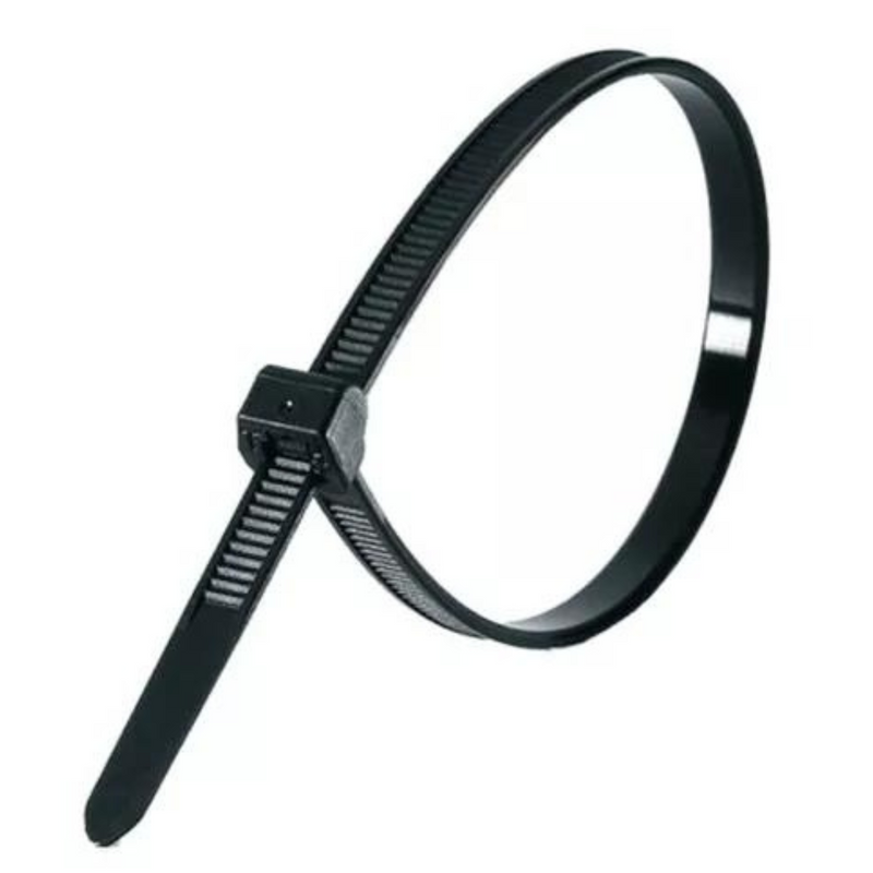 ABRACADEIRA DE NYLON PRETA 7,6 X 250 - 50 PCS FERTAK