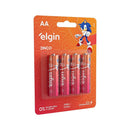 PILHA ZINCO AA (TUBO C 4un) ELGIN