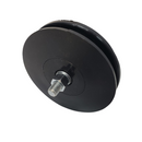 ROLDANA 4" X 20MM CAVA U PARA ACADEMIA ROLAMENTO 6203ZZ EIXO FURADO 17MM X 28.5MM C/ PARAFUSO 3/8 (P