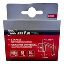 GRAMPOS PARA GRAMPEADORES, TIPO 140, TEMPERADO, 14MM, 1000 PCS // MTX