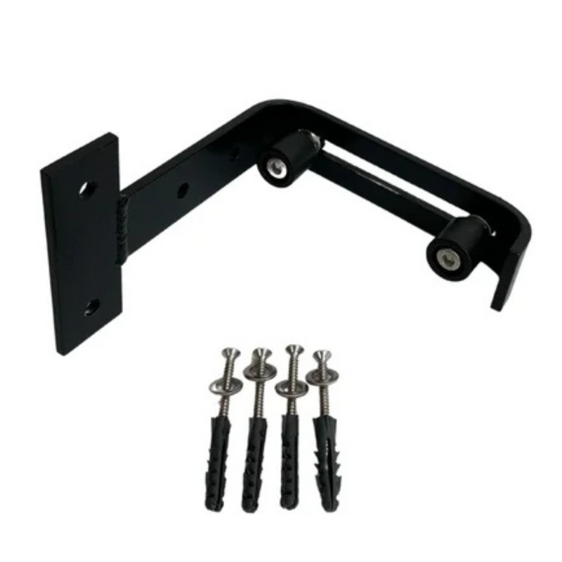 Guia de Rolete Aluminio Preto Simples 2 roletes