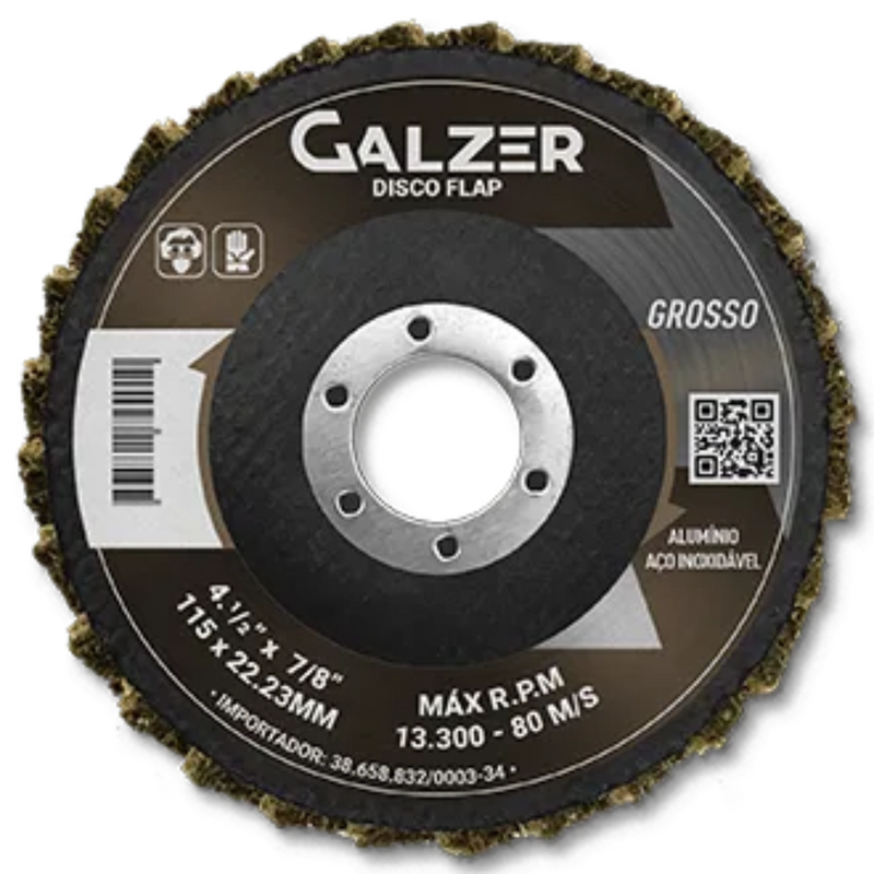 DISCO FLAP MANTA ABRASIVA  4.1/2 GROSSO GALZER