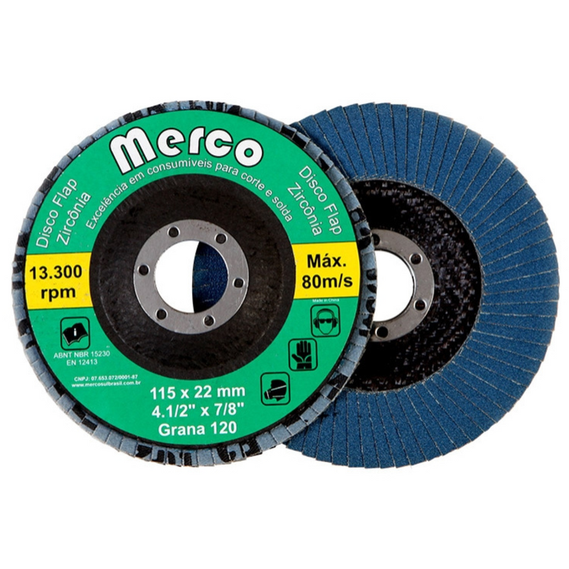 DISCO FLAP ZIRCONADO 4.1/2 - GR 60 MERCO