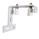 GUIA SUPERIOR DE PORTAO SIMPLES ALUMINIO 2 ROLETES BRANCO 1.0