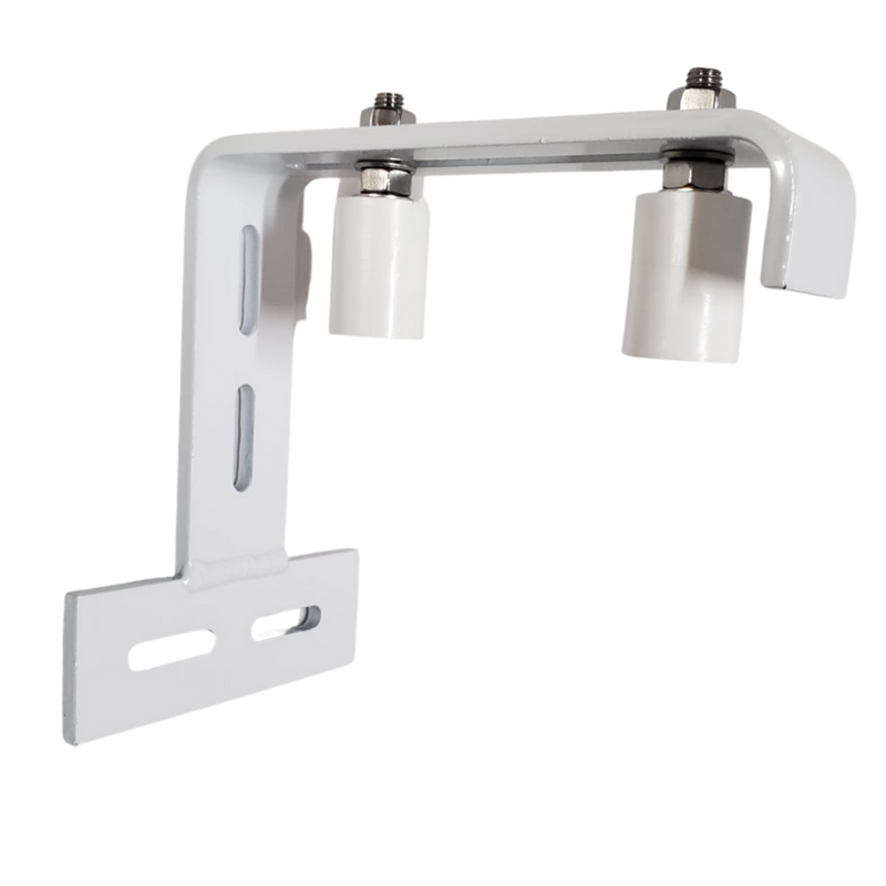 GUIA SUPERIOR DE PORTAO SIMPLES ALUMINIO 2 ROLETES BRANCO 1.0