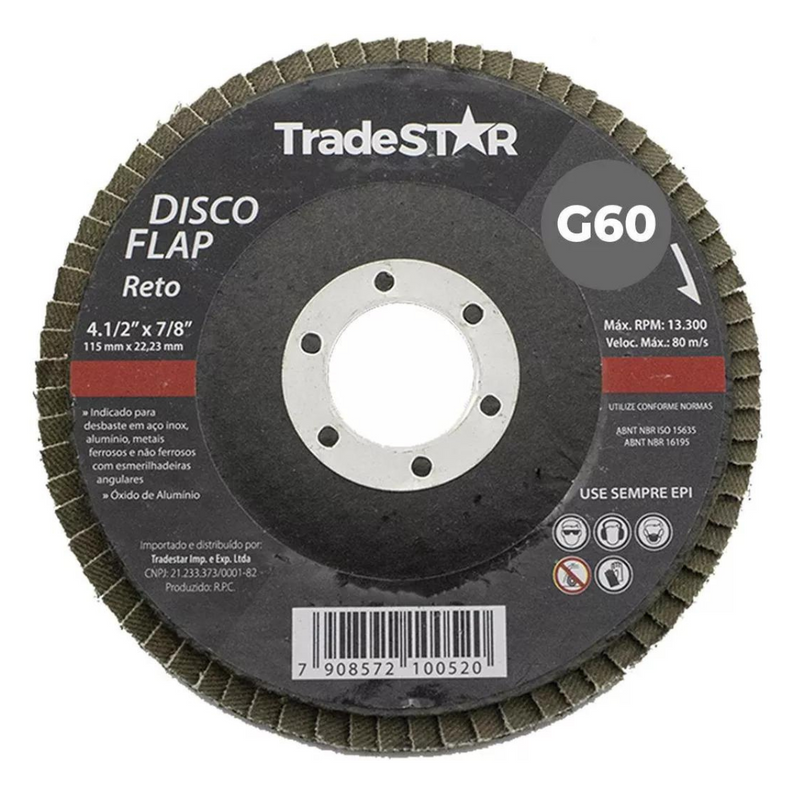 DISCO FLAP RETO 115MM G60 TRADESTAR