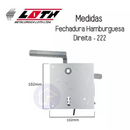 FECHADURA HAMBURGUESA BRANCA 222 - DIREITA LOTH