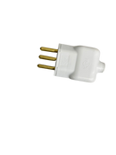 Plugue Macho Prensa Cabo 3P 10A Branco-ILUMI