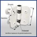 DOBRADICA DUPLA DIR AUTO GRANITO/MAD/VIDRO MGV 1756D BC