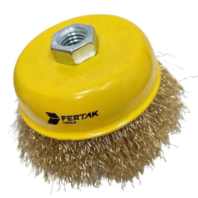 ESCOVA ACO COPO M14 ONDULADO 2,5" - 64MM FERTAK