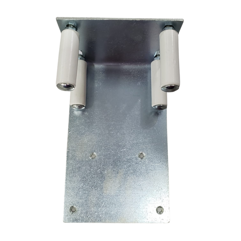 GUIA P/ PORTÃO DE CORRER AÇO GALVANIZADO C/4 ROLETES 12x24x15 - COMPLETO